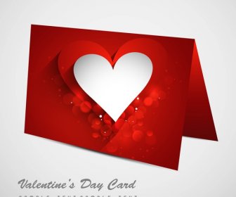 Valentines Day Colorful Hearts Marriage Card Set Vector
