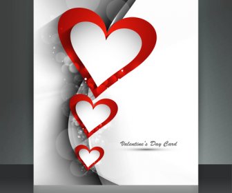 Hari Kasih Sayang Untuk Brosur Template Jantung Latar Belakang Floral Vector