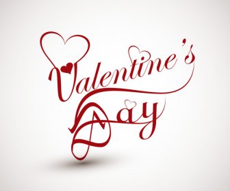Hari Kasih Sayang Hati Untuk Huruf Teks Desain Kartu Vektor