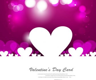 Valentines Day Shiny Heart Background Colorful Design Vector Illustration