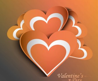 Valentinstag Hochzeit Bunte Liebe Karte Hintergrund Illustration