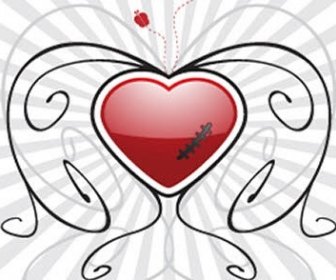 Valentine Jantung Latar Belakang Vektor