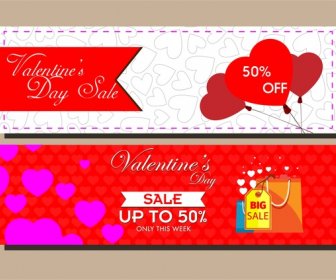 Valentines Seasonal Sales Leaflet Templates With Hearts Background