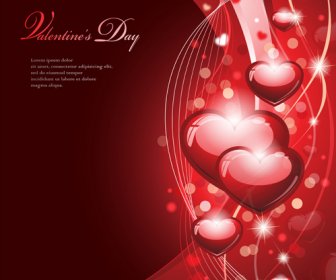 Valentinstag Mit Romantischen Hintergründe Vektor