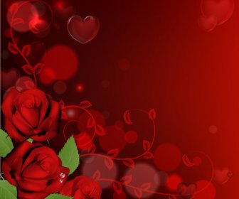 San Valentín Con El Vector De Fondo Romántico