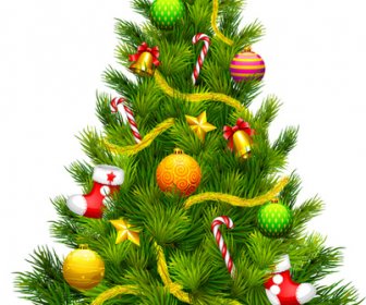 Conjunto De Gráficos De Vetor De Vários Elementos Da árvore De Natal