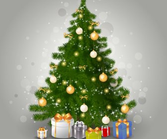 Conjunto De Gráficos De Vetor De Vários Elementos Da árvore De Natal