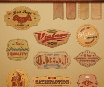 Diverse Elemente Vintage Labels Vektor