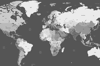 berbagai peta geografis desain vector set