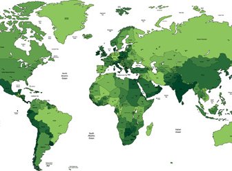 berbagai peta geografis desain vector set