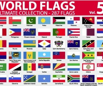 各種世界國旗向量集
