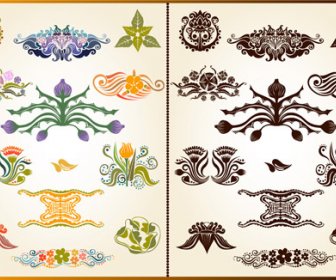 様々 な植物の装飾パターン ベクトル