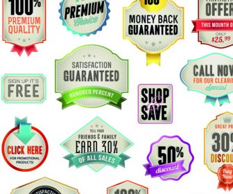 Various Sale Stickers And Labels Design Vector