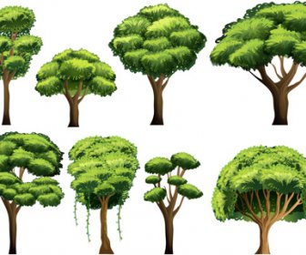 다양 한 나무 벡터 설정