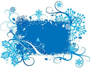 向量抽象美麗的藍色花卉框架藝術向量例證