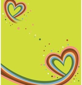 ناقلات القلب جميلة مجردة مع خطوط أحب لك بطاقة الرسم التوضيحي