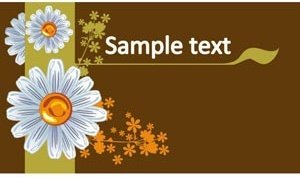 Vector Abstract Beautiful Sunflower Floral Illustration On Brown Background Illustration
