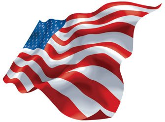 Bandeira De América Acenando Orgulhosamente Gráficos Do Vetor
