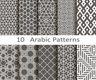 아랍어 스타일 완벽 한 패턴 벡터