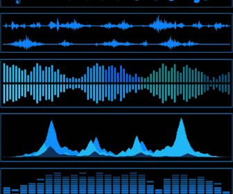 Vektor Grafik Latar Belakang Gelombang Audio