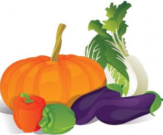 Vektor Herbstsaison Gemischte Gemüse
