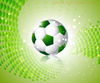 Векторный фон с зеленый шар