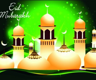 Vector Fundo Eid Design Islâmico De Mubarak