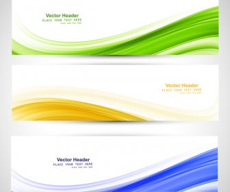 вектор баннер Бразилия флаг концепции волна три заголовок набор красочный фон