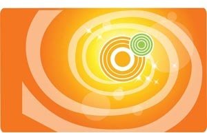 Vektor-schöne Orange Leuchtende Visitenkarte Design Illustration