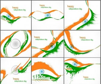 ناقلات مجموعة جميلة من الهند علم الاستقلال يوم رش القالب