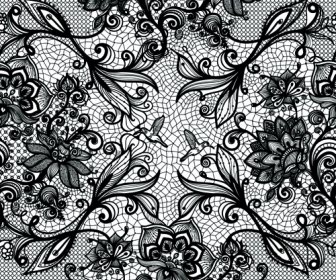 Vector Black Lace Creative Background Graphics
