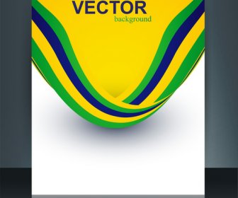 簡介巴西國旗的概念範本波向量插圖