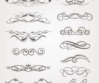 vector calligraphic decorative design elements