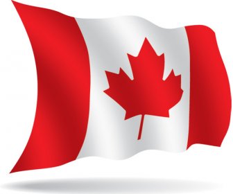 깃발을 비행 하는 캐나다 독립 기념일 벡터