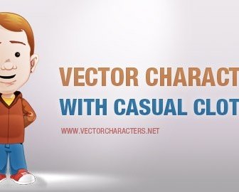vector character with casual clothes