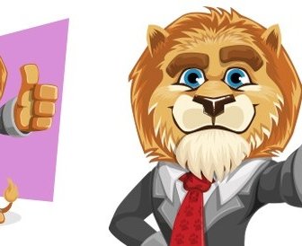 Vector Charming Business Lion