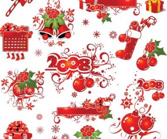 векторные рождественские покупки элементы дизайна баннеров