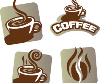 Coffee-break Adesivos Elementos Do Vetor