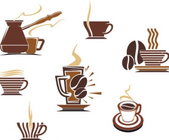 Kaffee Vektor-Icons Design-Elemente