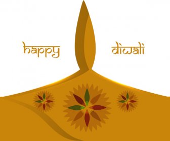 Illustration Vectorielle Coloré Style Joyeux Diwali Fond