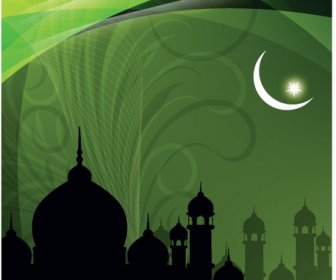 Vektor Kreatif IED Dan Desain Kartu Ucapan Ramadhan