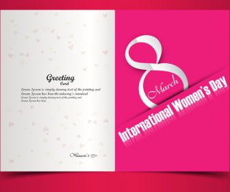 Vector Design For Womens Day Greeting Card For Element Colorful Design
