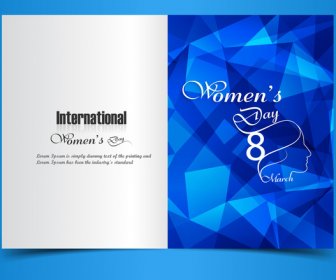 Векторный дизайн женский день поздравительных открыток для элемента красочный дизайн