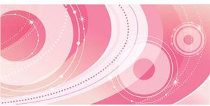 Vector Doted Line In Abstract Glossy Pink Circle Pattern Banner