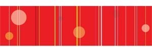 赤いバナーのベクトル Doted パターン
