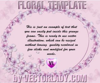 Vector Floral Frame Template