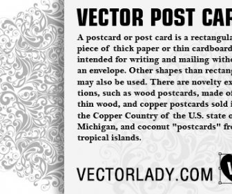 Cartão Postal Floral Vetor
