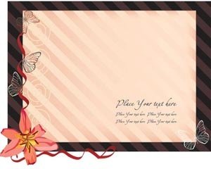 Flor De Vector De Mariposa De Flores Tarjeta De Invitación De Té En Ilustración De Fondo