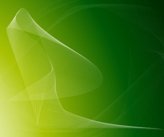 Vector Green Abstract Wave Background
