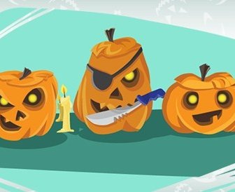 Vector Halloween Pumpkins Illustration